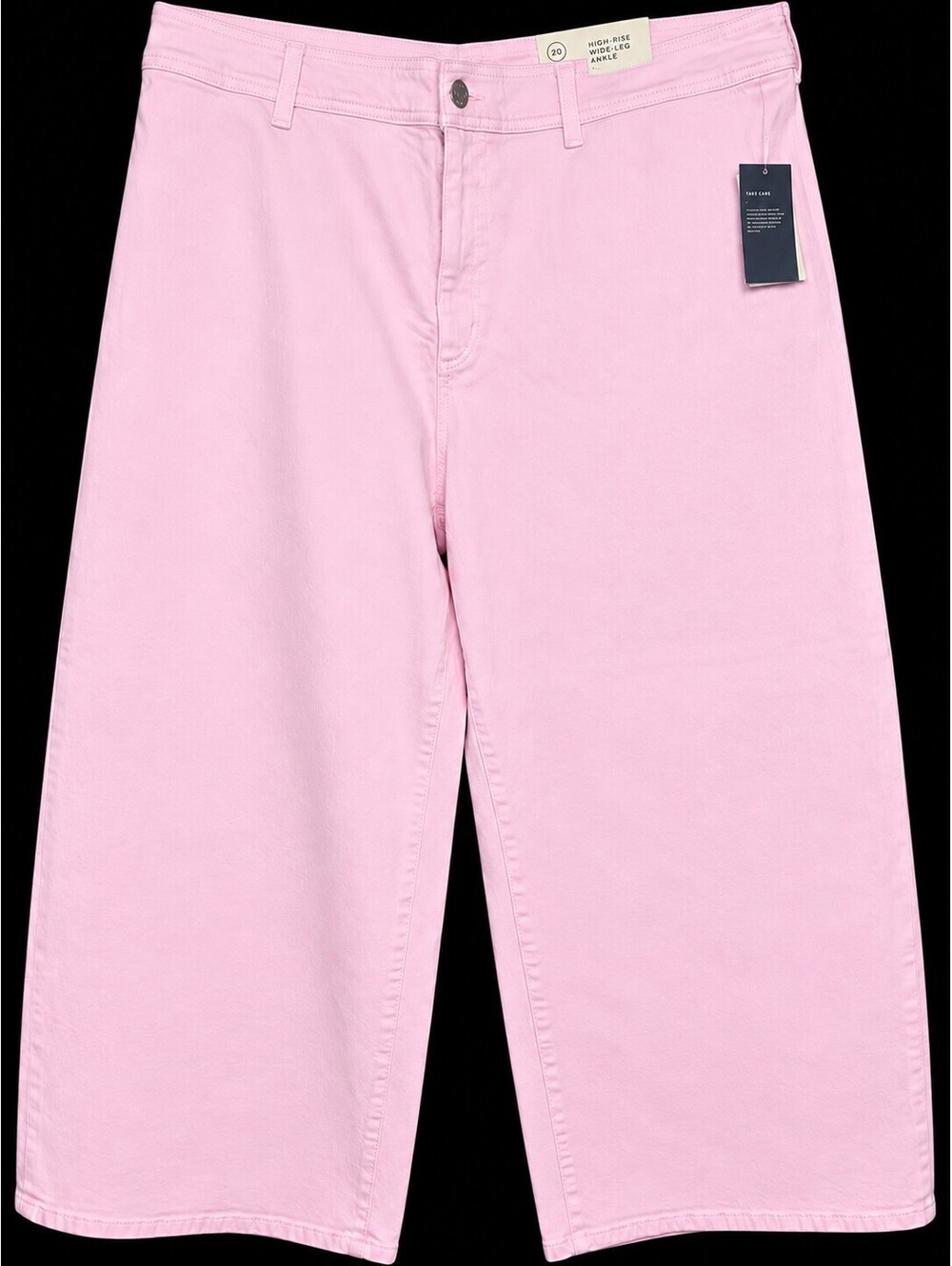 Universal Thread High-Rise Wide-Leg Ankle Pants in Pink, Size 20 Regular